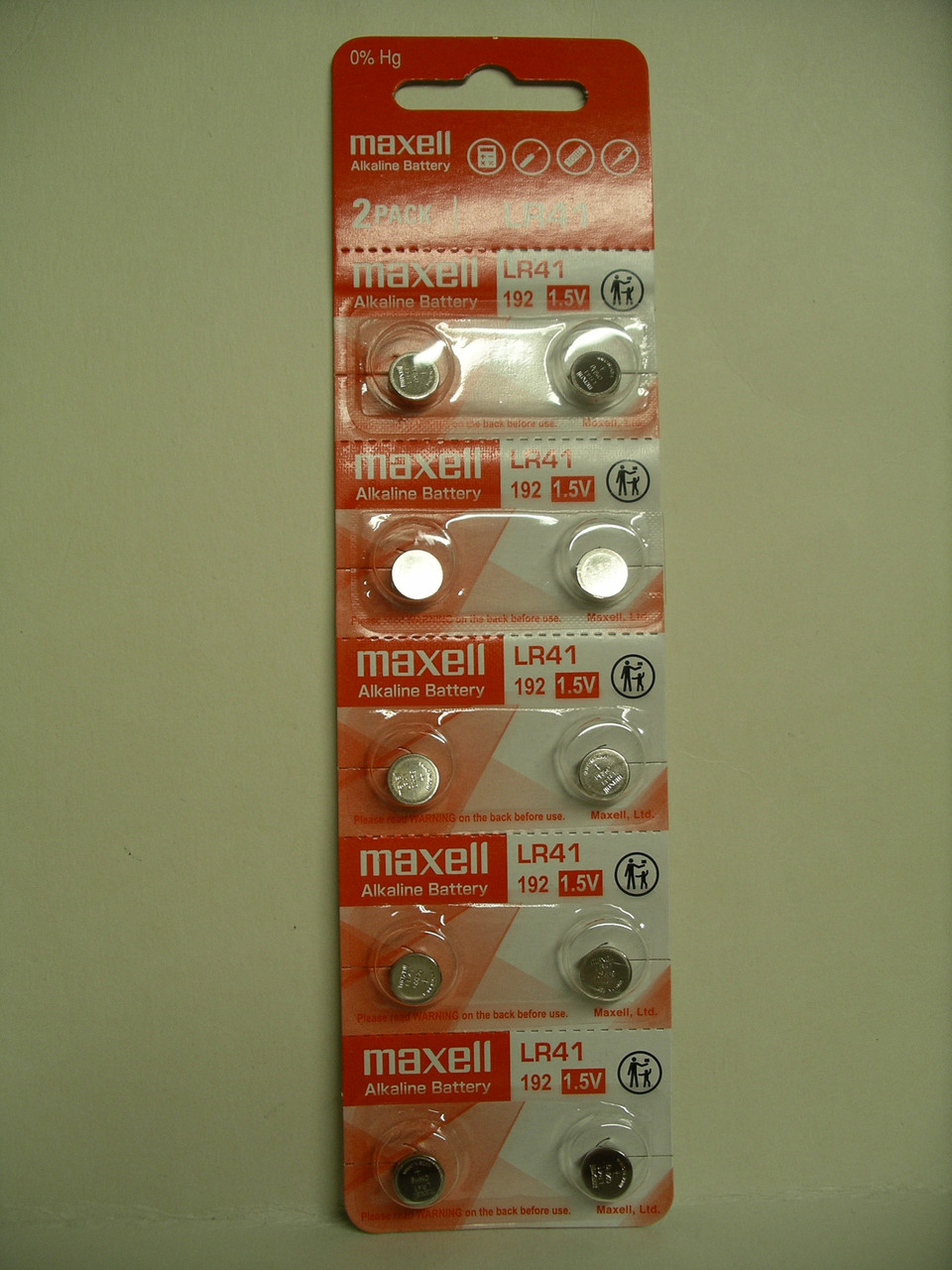 Батарейка Maxell LR41 Alkaline 1.5V, 10 штук, фото 1