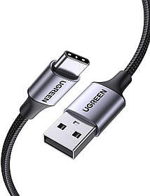 USB Кабель 0.5м type C с UGREEN нейлоновой оплеткой USB A к USB C Быстрое зарядное устройство Совместимо с iPad