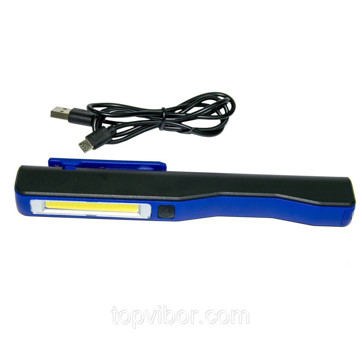 Світлодіодний ліхтарик із магнітом Esen 86A COB синій, потужний ручний ліхтар | фонарик аккумуляторный, фото 1