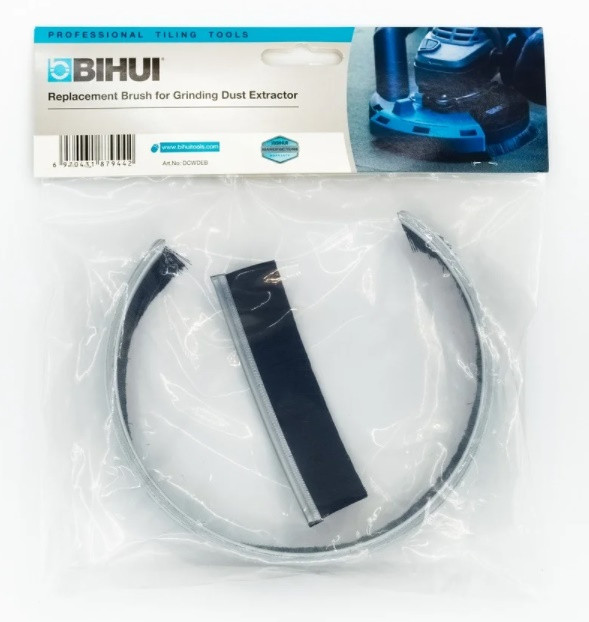 Запасна щітка для пылеудаляющего кожуха 125 мм BIHUI DCWDEB, набір 2 шт (довга + коротка), фото 1