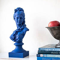 Статуетка бюст дівчина з гіпсу синя 32,5 см