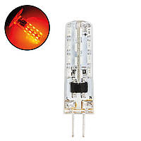 LED Лампочка світодіодна силіконова 3w, червоний, 220v Цоколь G4