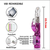 Вібратор із подвійною стимуляцією, інтимні іграшки для жінок, фото 8