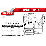 Боксерські рукавички RDX Rex Leather Black 8 унцій чорно-золоті, фото 8