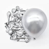 Воздушный шар 5" (13см) КИТАЙ | Серебро хром
