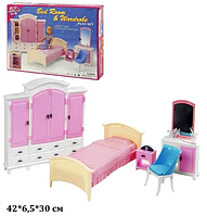 Игровой набор Мебель Gloria 24014 спальня с гардеробом, в коробке