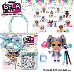 Игровой набор BELA DOLL BM1186 (108шт) 12видов, куколка+аксессуары,упаковка в виде пакета подарочног