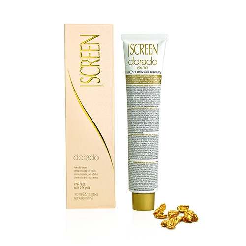 Крем-фарба Screen Dorado Hair Color Cream 8DM (8.35) світлий Блондин пудровий 100 мл
