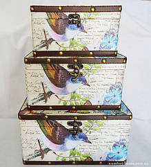 Шкатулка-скриня велика Птиця