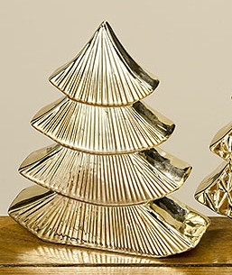 Декор ёлка золотая керамика h20см - фото 1 - id-p1540206620