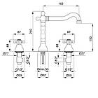 Врізний змішувач для раковини на 3 отвори Bugnatese Revival 412, фото 6