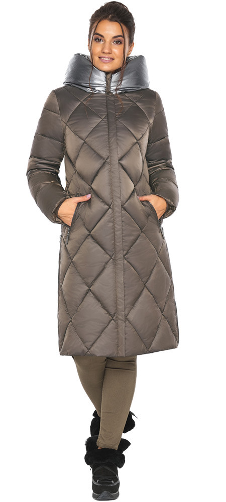 Куртка капучинова жіноча трендова модель 46510 р — 40 (3XS)