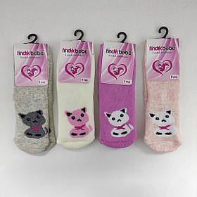 Дитячі махрові шкарпетки для дівчинки (мікс), р. 6-12 міс, Туреччина