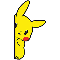 Pikachu on Board sticker стикер на авто влагостойкий 12*6см