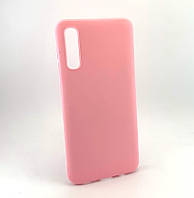 Чехол для Samsung A50, A505 накладка бампер противоударный SMTT силиконовый розовый