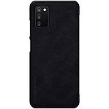 Захисний чохол-книжка Nillkin для Samsung Galaxy A03S / Galaxy A037  Qin leather case Black Чорний, фото 3