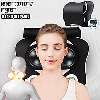 Улучшенная роликовая массажная подушка с подогеом Massage Pillow 8802-003 магнитотерапия для шеи/тела