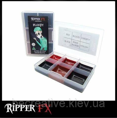 Спиртова кишенькова палітра гриму "BLOODY" Ripper FX