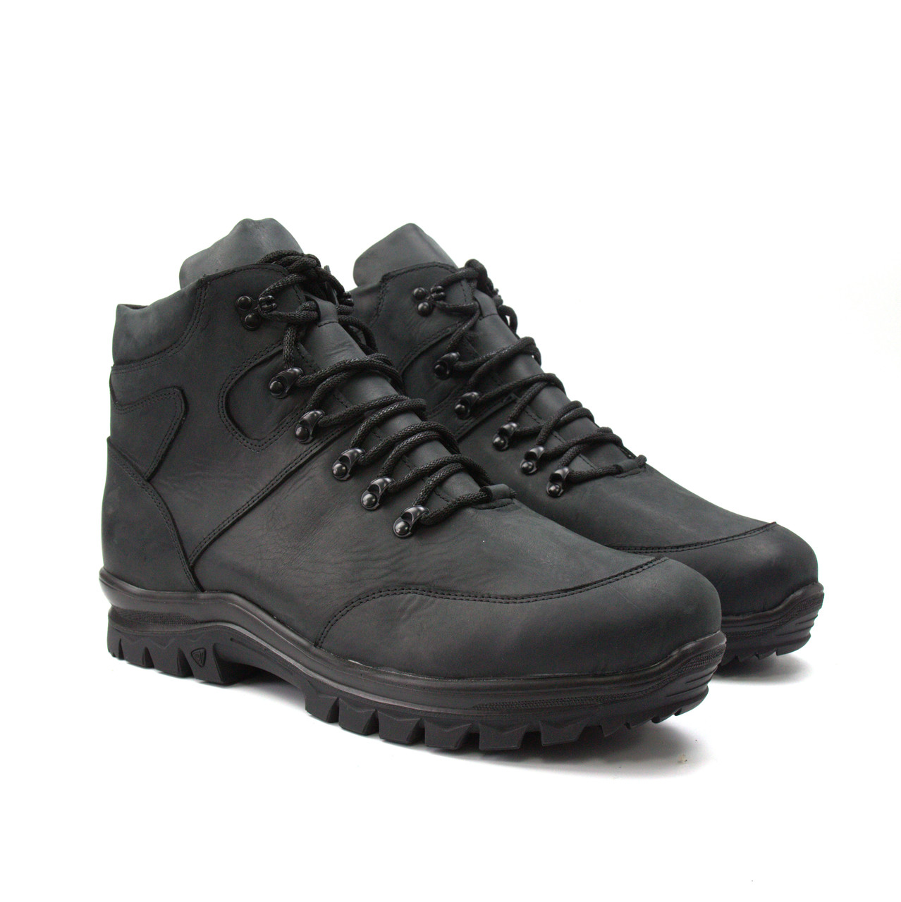 Большие размеры кожаные зимние мужские черные ботинки Rosso Avangard BS ...