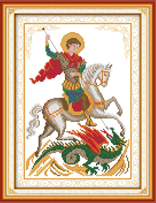 Набір для вишивання за нанесеною на канву схемою "Subdue". AIDA 14CT printed, 27*35 см