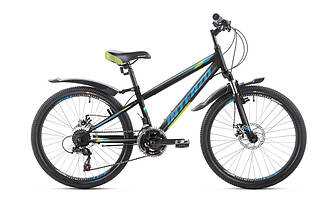 Велосипед підлітків MTB 24 Intenzo Dakar 11 чорно-синій