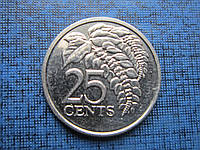 Монета 25 центов Тринидад и Тобаго 2012 2007 два года цена за 1 монету