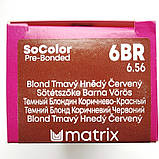6BR (темний блонд коричневий червоний) Стійка крем-фарба для волосся Matrix SoColor Pre-Bonded,90ml, фото 2