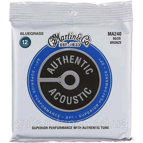 Струни Martin MA240 Bronze 80/20 Bluegrass 12-56