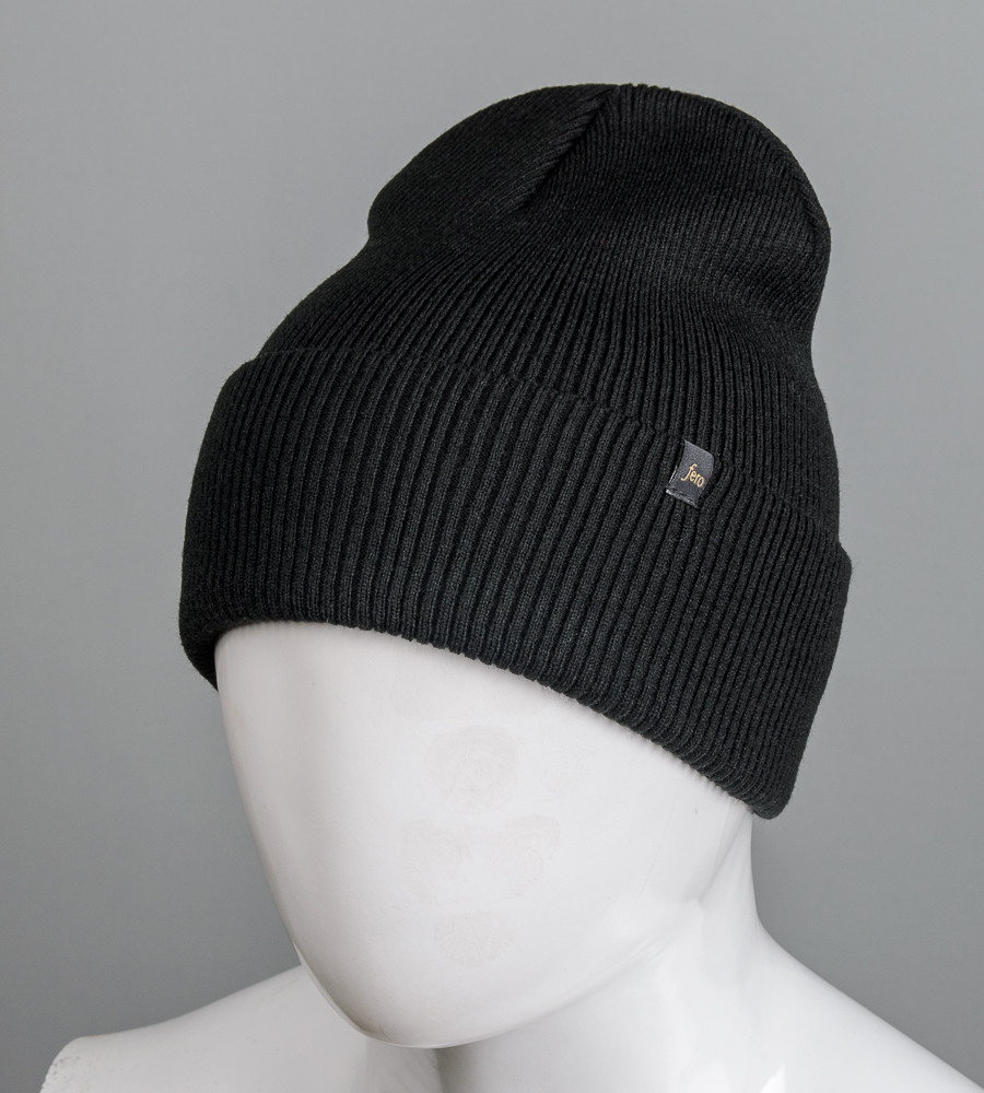 Подвійна Резинка з відворотом без підкладки FERO (С2107), Чорний, фото 1