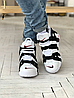 Чоловічі та жіночі кросівки Nike Air More Uptempo Взуття Найк Аптемпо чорно-білі модні молодіжні круті осінь весна, фото 7