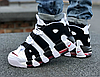 Чоловічі та жіночі кросівки Nike Air More Uptempo Взуття Найк Аптемпо чорно-білі модні молодіжні круті осінь весна, фото 4