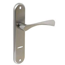 Ручка на планці під сувальдний ключ TRION POLIS ЦАМ SAFE 55 мм SN