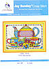 Набір для вишивання за нанесеною на канву схемою  "This tea set". AIDA 14CT printed, 21*16 см, фото 3