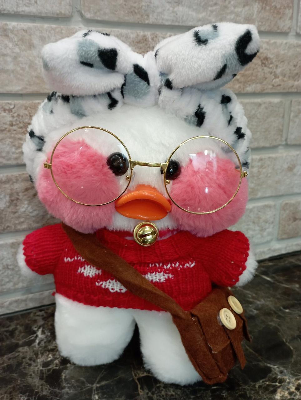 М'яка Плюшева Іграшка Лалафан Качечка Lalafanfan Duck в одязі 30 см 1126