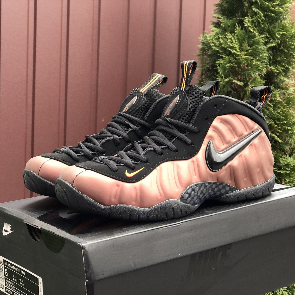 Чоловічі кросівки Nike Air Foamposite Pro шкіряні бігові чорні мідні