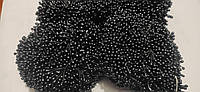 Тичинки маленькі глянсові, 3 мм головка (1700 двосторонній ниток) колір чорний