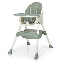 Розкладний стільчик для годування Bambi M4136 OLIVE з кошиком для іграшок оливковий