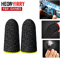 Игровые напальчники для игр на телефоне, смартфоне Heon-F1Y 1 пара Мобильные напальчники для сенсорных экранов