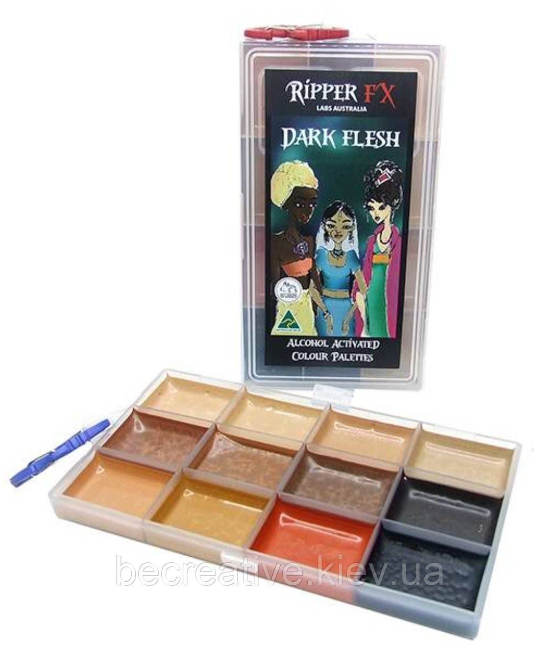 Спиртова палітра гриму Ripper FX Dark Flesh palette