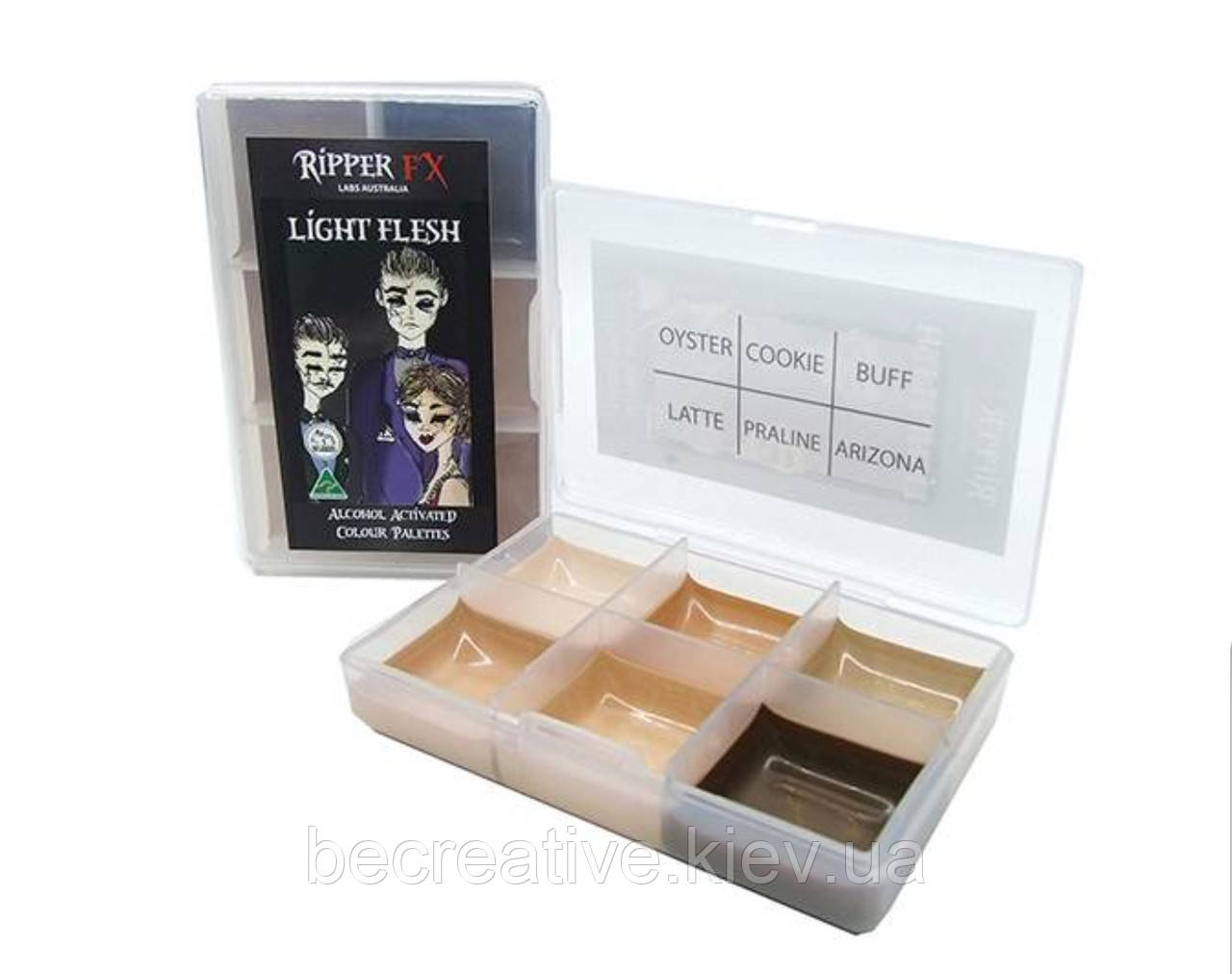 Спиртова кишенькова палітра гриму "Light Flesh" Ripper FX
