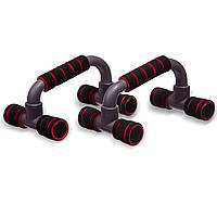 Упоры для отжиманий SP-Sport FI-1777 PUSH-UP BAR 12x23см серый-красный