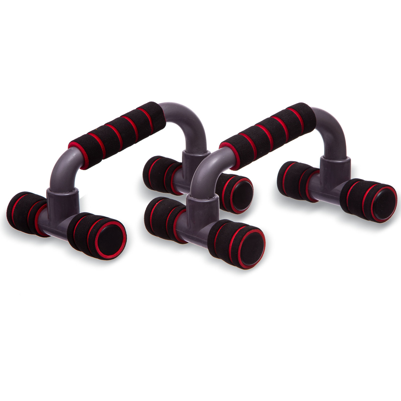 Упоры для отжиманий SP-Sport FI-1777 PUSH-UP BAR 12x23см серый-красный - фото 1 - id-p1540427016