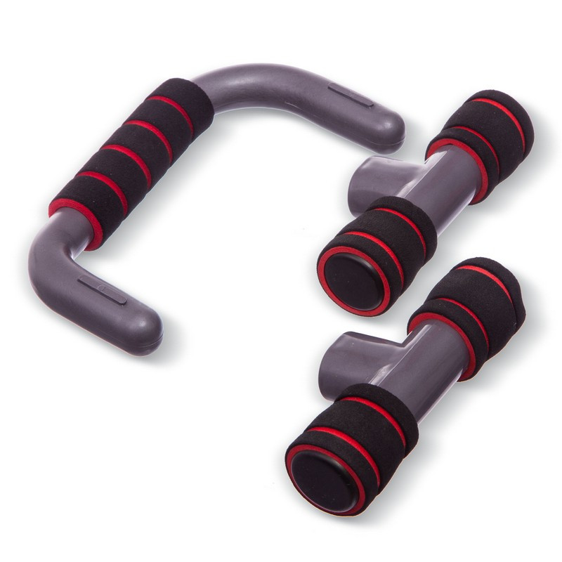 Упоры для отжиманий SP-Sport FI-1777 PUSH-UP BAR 12x23см серый-красный - фото 4 - id-p1540427016