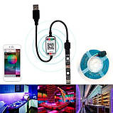 LED RGB 2м стрічка підсвічування ТВ з Bluetooth керуванням, USB, фото 2