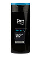 Мужской гель для душа 2в1 Спорт Cien 2in1 Sport gel & shampoo 300 мл