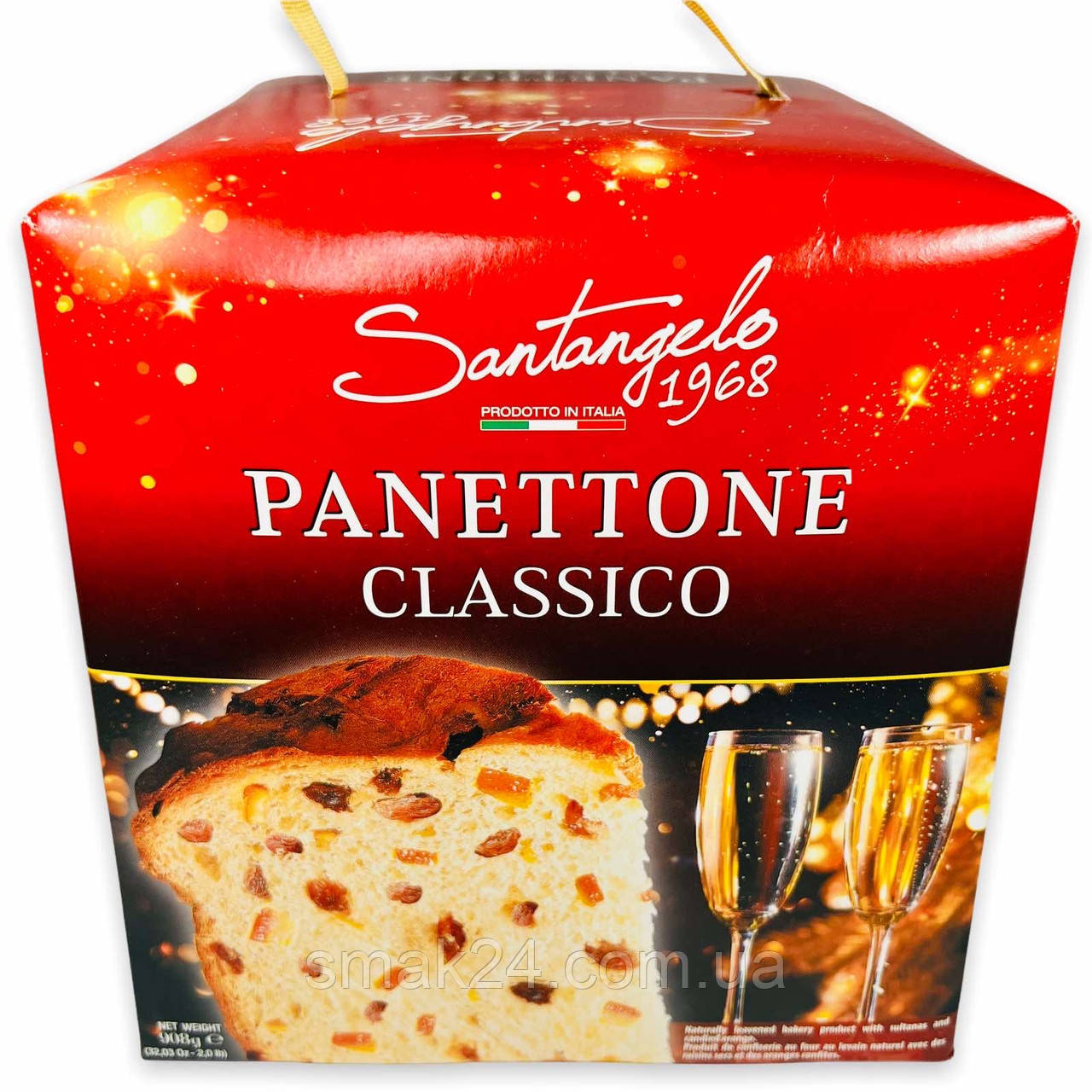 Панеттоне изюм и цукаты Santagelo PANETTONE tradizionale 908г Италия - фото 1 - id-p1335231907