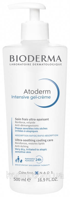 Bioderma Atoderm Intensive Gel Cream Біодерма Атодерм Гель-Крем протисвербіжний для сухої й атопічної шкіри