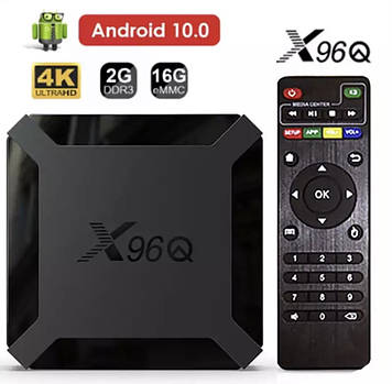 Смарт приставка / Android Smart TV Box X96Q 2/16Gb Allwinner H313 Cortex-A53 Android 10