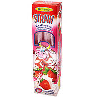 Трубочки для молока Клубника Woogie Straws with strawberry flavour (8шт.x4г) 32г Австрия