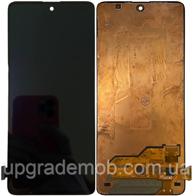 Дисплей модуль тачскрин Samsung A515 Galaxy A51/M317 чорний Amoled оригінал переклеєне скло